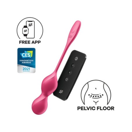 SATISFYER - LOVE BIRDS 2 BALLES VIBRANTES DE KEGEL + APPLICATION GRATUITE