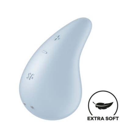 SATISFYER - VIBRATEUR DEW DROP LAY-ON BLEU