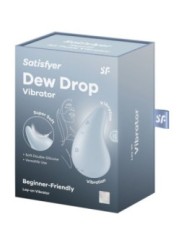 SATISFYER - VIBRATEUR DEW DROP LAY-ON BLEU