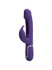 PRETTY LOVE - VIBRATEUR MULTIFONCTION 3 EN 1 KAMPAS RABBIT AVEC LANGUE VIOLET
