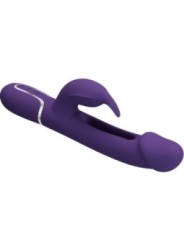 PRETTY LOVE - VIBRATEUR MULTIFONCTION 3 EN 1 KAMPAS RABBIT AVEC LANGUE VIOLET