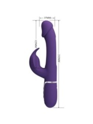 PRETTY LOVE - VIBRATEUR MULTIFONCTION 3 EN 1 KAMPAS RABBIT AVEC LANGUE VIOLET