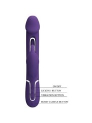 PRETTY LOVE - VIBRATEUR MULTIFONCTION 3 EN 1 KAMPAS RABBIT AVEC LANGUE VIOLET