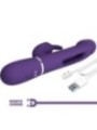PRETTY LOVE - VIBRATEUR MULTIFONCTION 3 EN 1 KAMPAS RABBIT AVEC LANGUE VIOLET