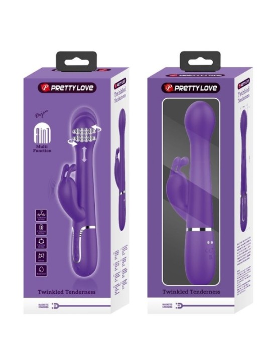 PRETTY LOVE - DEJON VIBRATEUR RABBIT 3 EN 1 MULTIFONCTION VIOLET