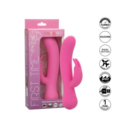 CALEXOTICS - FIRST TIME VIBRATEUR LAPIN RECHARGEABLE ROSE