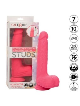 CALEXOTICS - STUDS VIBRATEUR RÉALISTE 10 VIBRATIONS ROSE