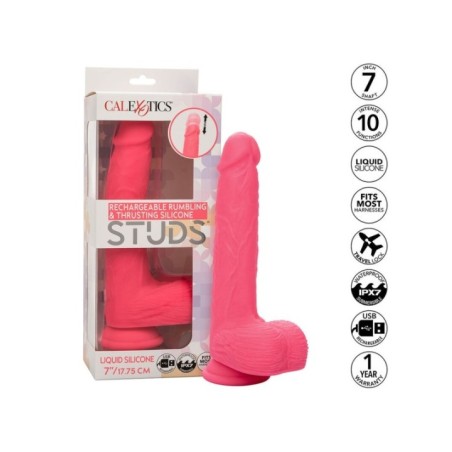 CALEXOTICS - STUDS VIBRATEUR RÉALISTE 10 VIBRATIONS ROSE