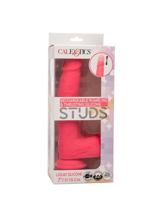 CALEXOTICS - STUDS VIBRATEUR RÉALISTE 10 VIBRATIONS ROSE