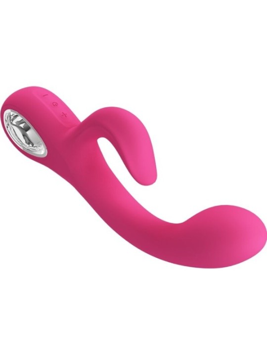 PRETTY LOVE - VIBRATEUR FRITZ RABBIT 12 VIBRATIONS ROSE