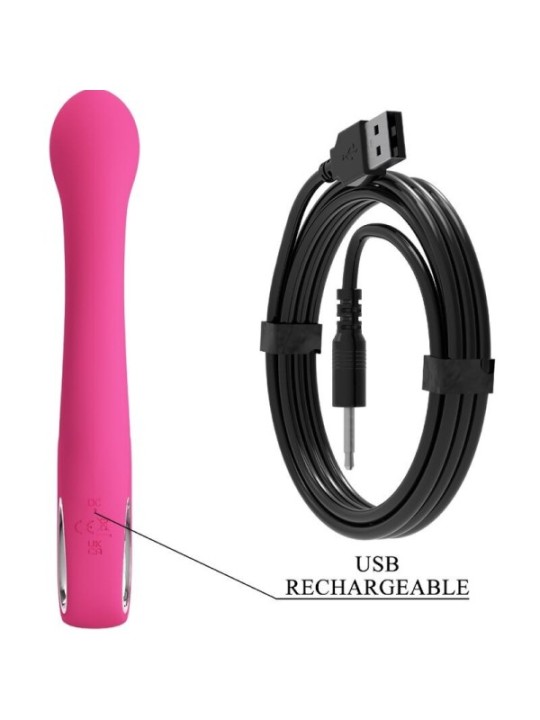 PRETTY LOVE - VIBRATEUR FRITZ RABBIT 12 VIBRATIONS ROSE