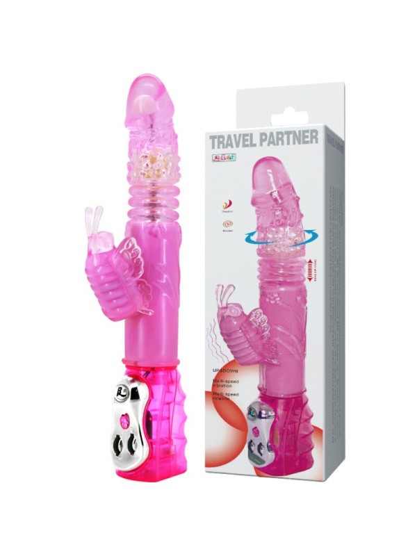BAILE - PARTENAIRE DE VOYAGE ROTATEUR HAUT ET BAS LAPIN ROSE