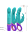 INTENSE - MONICA VIBRATEUR RABBIT AVEC STIMULATEUR DE POINT G ROTATIF BLEU