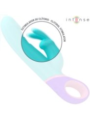 INTENSE - MONICA VIBRATEUR RABBIT AVEC STIMULATEUR DE POINT G ROTATIF BLEU