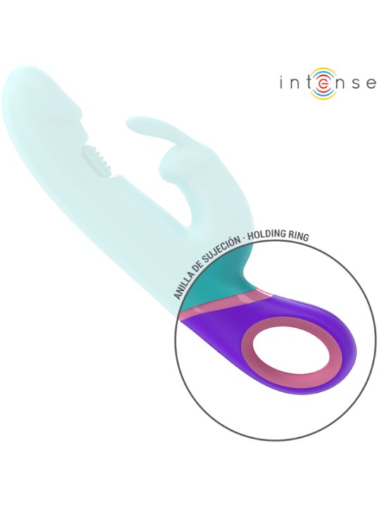 INTENSE - MONICA VIBRATEUR RABBIT AVEC STIMULATEUR DE POINT G ROTATIF BLEU