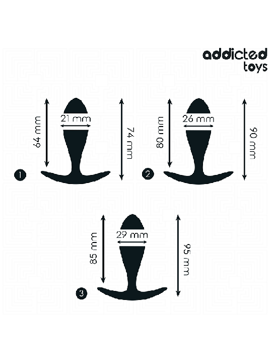 ADDICTED TOYS - LOT DE 3 PLUG ANAL MODÈLE 2