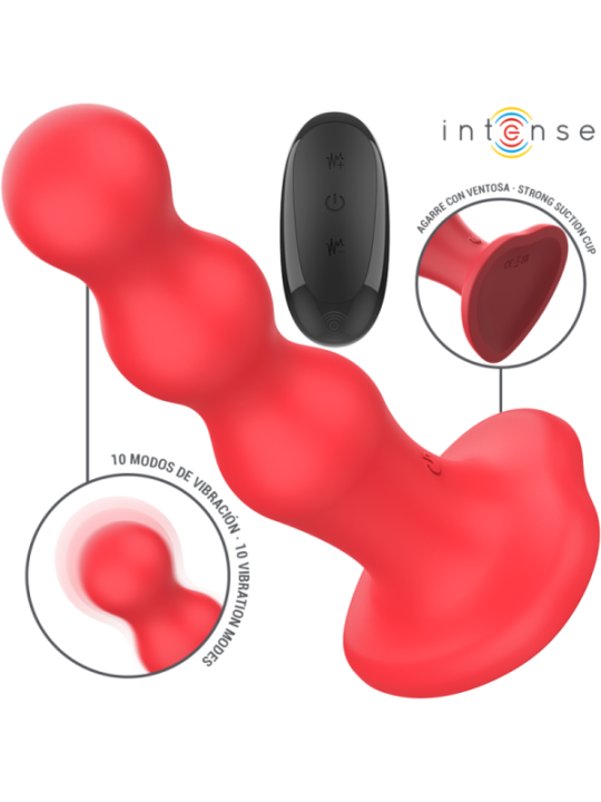 INTENSE - CODY VIBRATEUR AVEC VENTOUSE TÉLÉCOMMANDE ROUGE