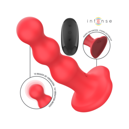 INTENSE - CODY VIBRATEUR AVEC VENTOUSE TÉLÉCOMMANDE ROUGE