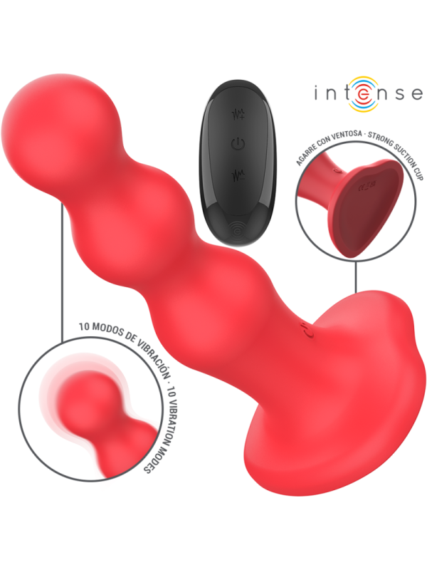 INTENSE - CODY VIBRATEUR AVEC VENTOUSE TÉLÉCOMMANDE ROUGE