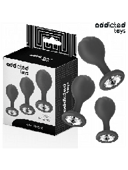 ADDICTED TOYS - LOT DE 3 PLUG ANAL AVEC BIJOU