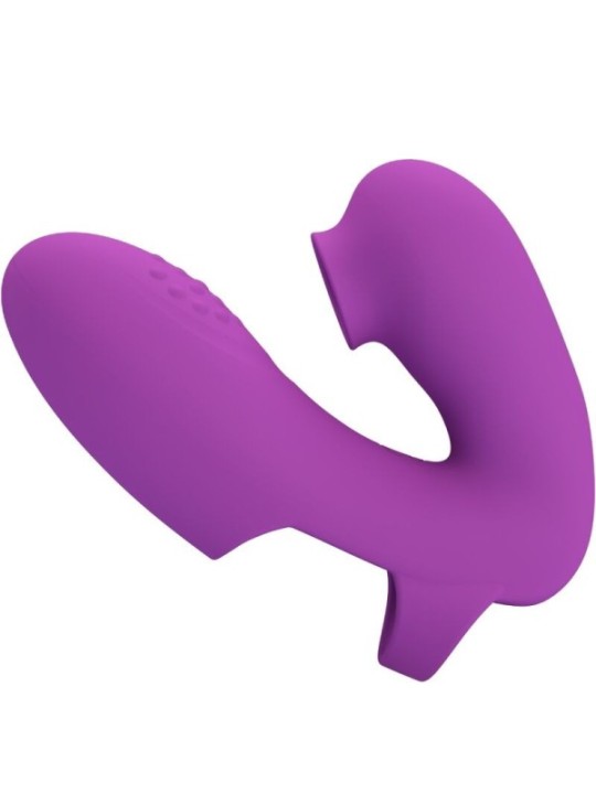 PRETTY LOVE - VIBRATEUR DE DOIGTS ATHENA AVEC STIMULATEUR DE CLITORIS VIOLET