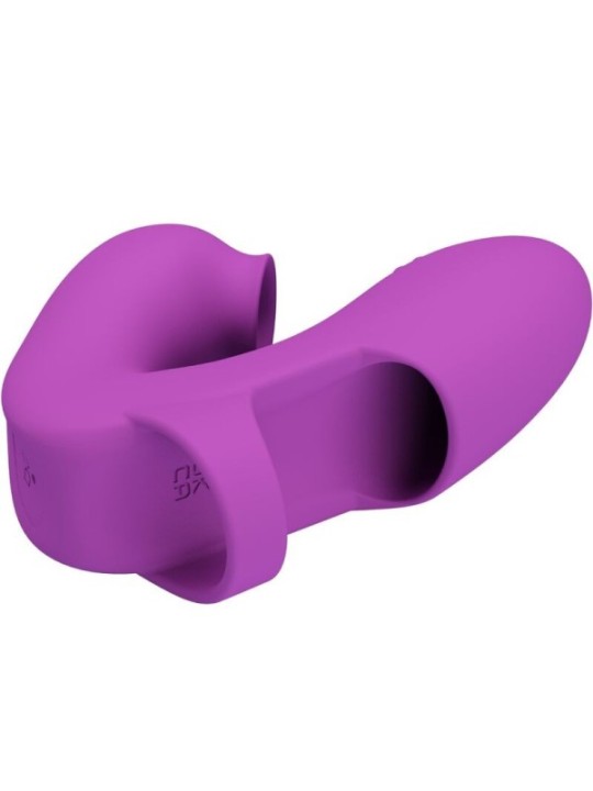 PRETTY LOVE - VIBRATEUR DE DOIGTS ATHENA AVEC STIMULATEUR DE CLITORIS VIOLET