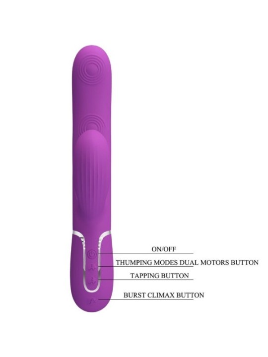 PRETTY LOVE - VIBRATEUR LAPIN MULTIFONCTION 3 EN 1 PERLITA VIOLET
