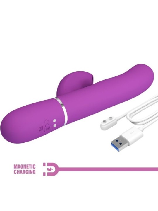 PRETTY LOVE - VIBRATEUR LAPIN MULTIFONCTION 3 EN 1 PERLITA VIOLET