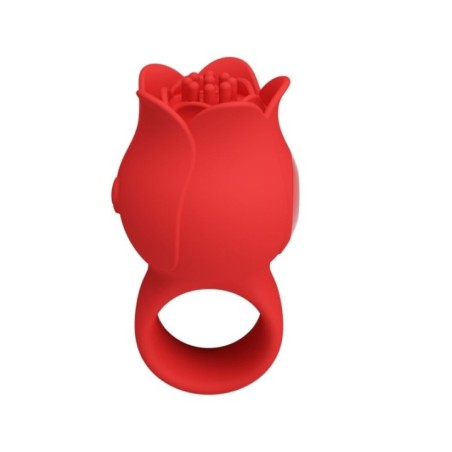 PRETTY LOVE - VIBRATEUR DE DOIGT EN FORME DE JAE ROSE 10 VIBRATIONS ROUGE