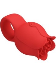 PRETTY LOVE - VIBRATEUR DE DOIGT EN FORME DE JAE ROSE 10 VIBRATIONS ROUGE