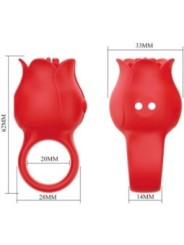 PRETTY LOVE - VIBRATEUR DE DOIGT EN FORME DE JAE ROSE 10 VIBRATIONS ROUGE