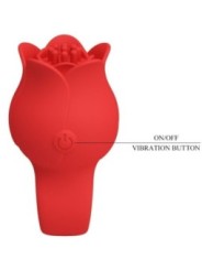 PRETTY LOVE - VIBRATEUR DE DOIGT EN FORME DE JAE ROSE 10 VIBRATIONS ROUGE