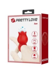 PRETTY LOVE - VIBRATEUR DE DOIGT EN FORME DE JAE ROSE 10 VIBRATIONS ROUGE