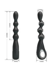 PRETTY LOVE - VIBRATEUR ANAL FEDERER 12 VIBRATIONS NOIR