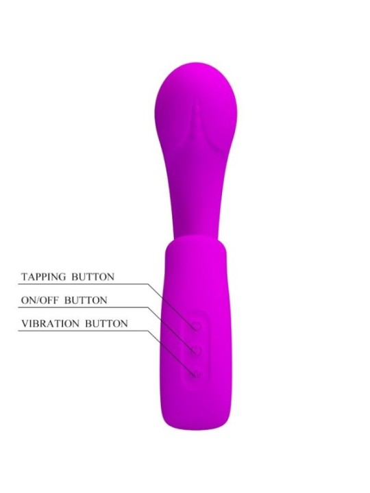 PRETTY LOVE - SIBEL VIBRATEUR POINT G + STIMULATEUR CLITORIS SIBEL 10 VIBRATIONS VIOLET