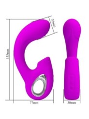 PRETTY LOVE - SIBEL VIBRATEUR POINT G + STIMULATEUR CLITORIS SIBEL 10 VIBRATIONS VIOLET