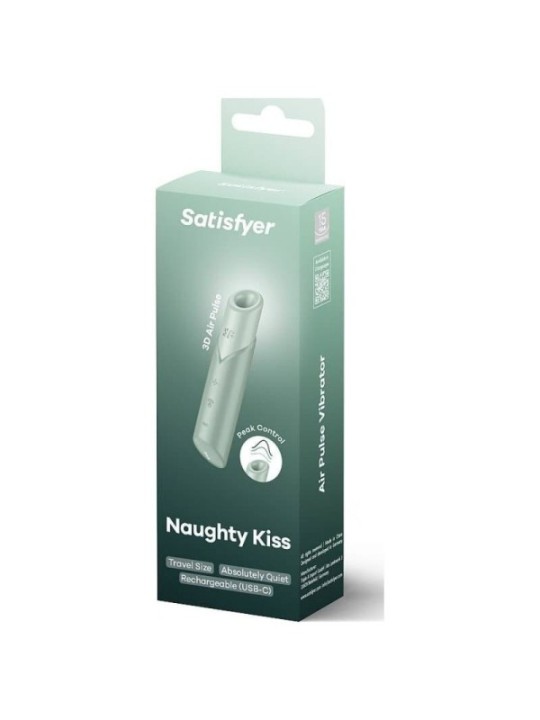 SATISFYER - STIMULATEUR DE CLITORIS NAUGHTY KISS WAVE AIGUE-MARINE
