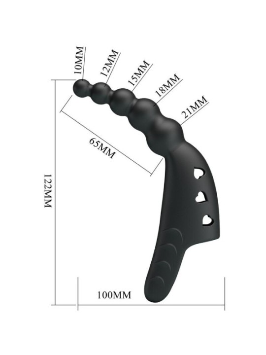 PRETTY LOVE - JORDIN FINGER VIBRATOR 10 VIBRATIONS NOIR