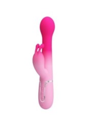PRETTY LOVE - VIBRATEUR LAPIN MULTIFONCTION 3 EN 1 DEJON ROSE