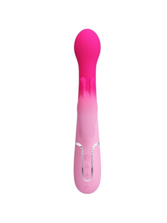 PRETTY LOVE - VIBRATEUR LAPIN MULTIFONCTION 3 EN 1 DEJON ROSE