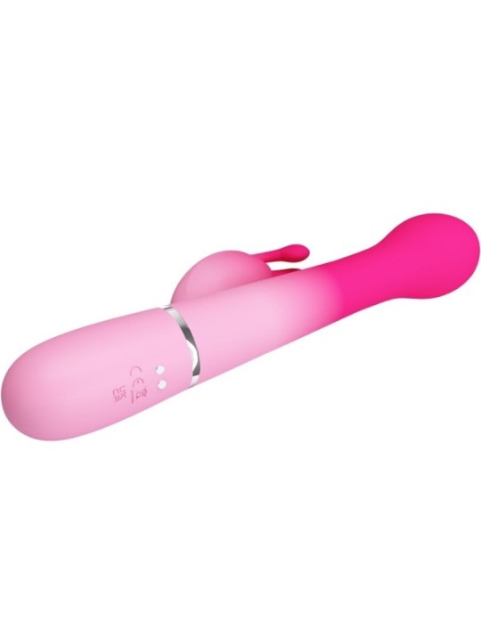 PRETTY LOVE - VIBRATEUR LAPIN MULTIFONCTION 3 EN 1 DEJON ROSE