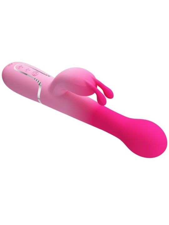 PRETTY LOVE - VIBRATEUR LAPIN MULTIFONCTION 3 EN 1 DEJON ROSE