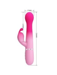 PRETTY LOVE - VIBRATEUR LAPIN MULTIFONCTION 3 EN 1 DEJON ROSE