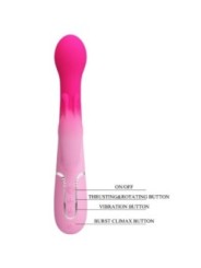 PRETTY LOVE - VIBRATEUR LAPIN MULTIFONCTION 3 EN 1 DEJON ROSE