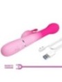 PRETTY LOVE - VIBRATEUR LAPIN MULTIFONCTION 3 EN 1 DEJON ROSE