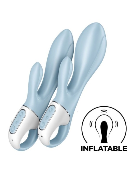 SATISFYER - AIR PUMP BUNNY 1 VIBRATEUR GONFLABLE LAPIN BLEU