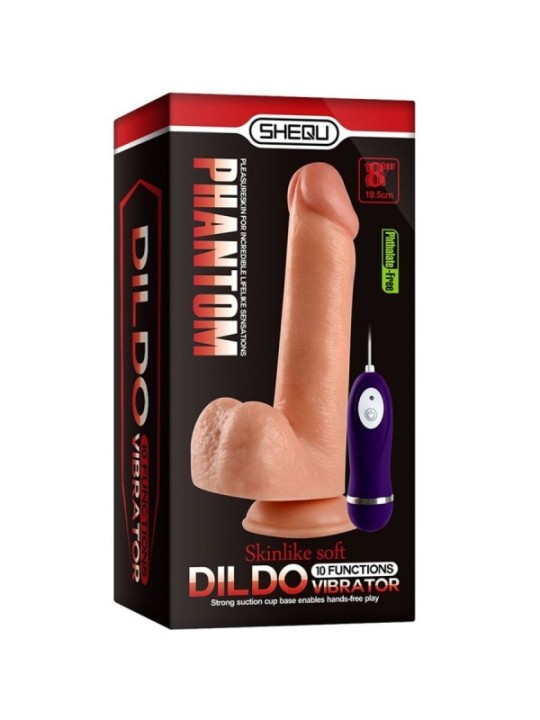 SHEQU - ADAM VIBRATEUR DILDO AVEC TÉLÉCOMMANDE 21 CM
