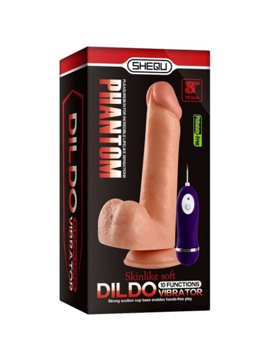 SHEQU - PHANTOM DILDO VIBRANT AVEC TÉLÉCOMMANDE 20 CM