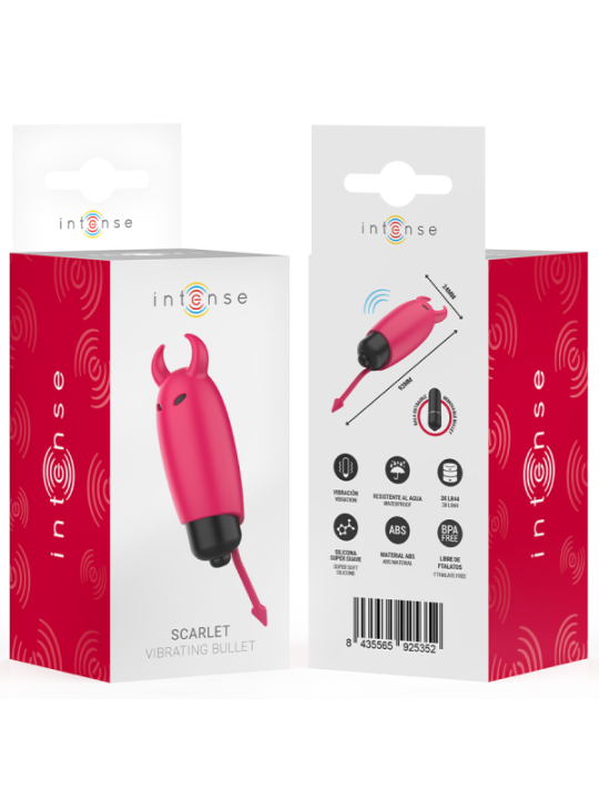 INTENSE - BALLE VIBRANTE ÉCARLATE RED DEMON 9,3 X 2,4 CM