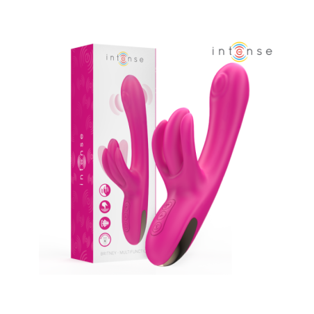 INTENSE - BRITNEY VIBRATEUR LAPIN MULTIFONCTION 23 CM ROSE